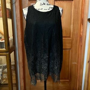 Apt 9 Satin and Lace Sleeveless Top.  Size XL.  Never Worn.